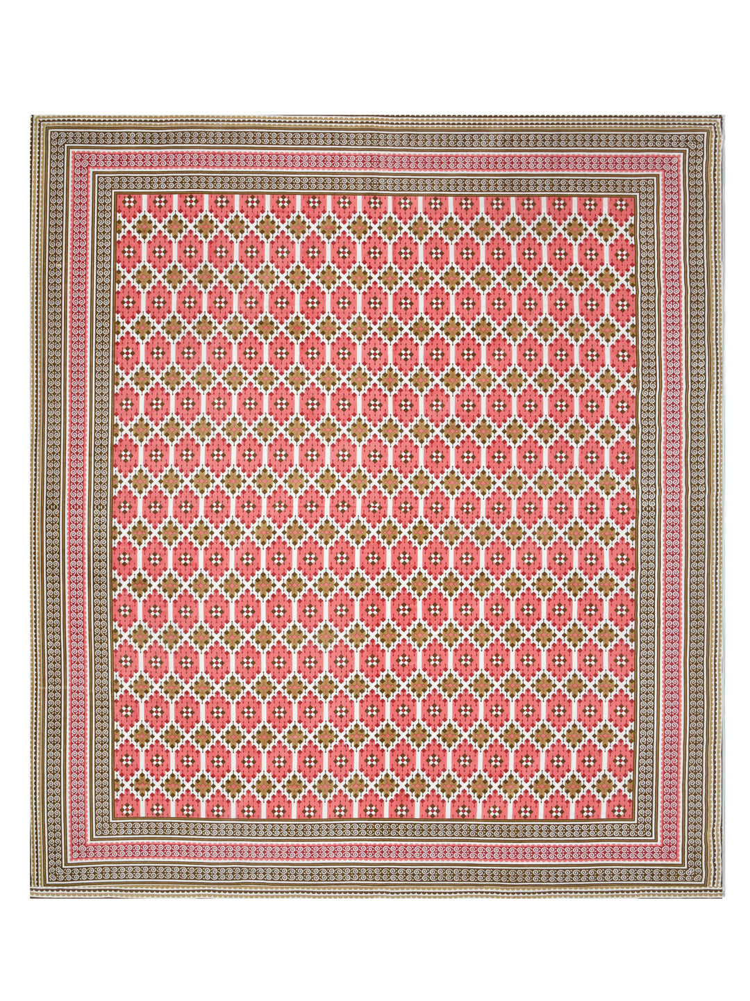 Floral Print Cotton Double King Bedsheet with 2 Pillow Covers