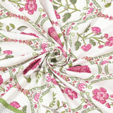 Floral Print Cotton Double King Bedsheet with 2 Pillow Covers