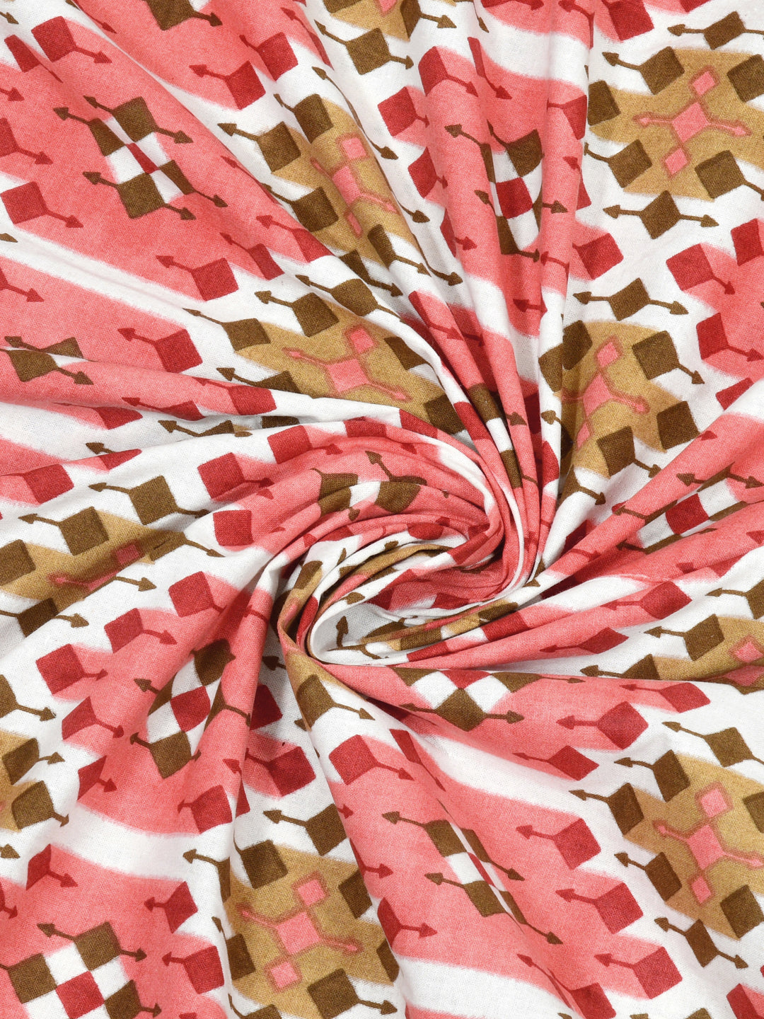 Floral Print Cotton Double King Bedsheet with 2 Pillow Covers