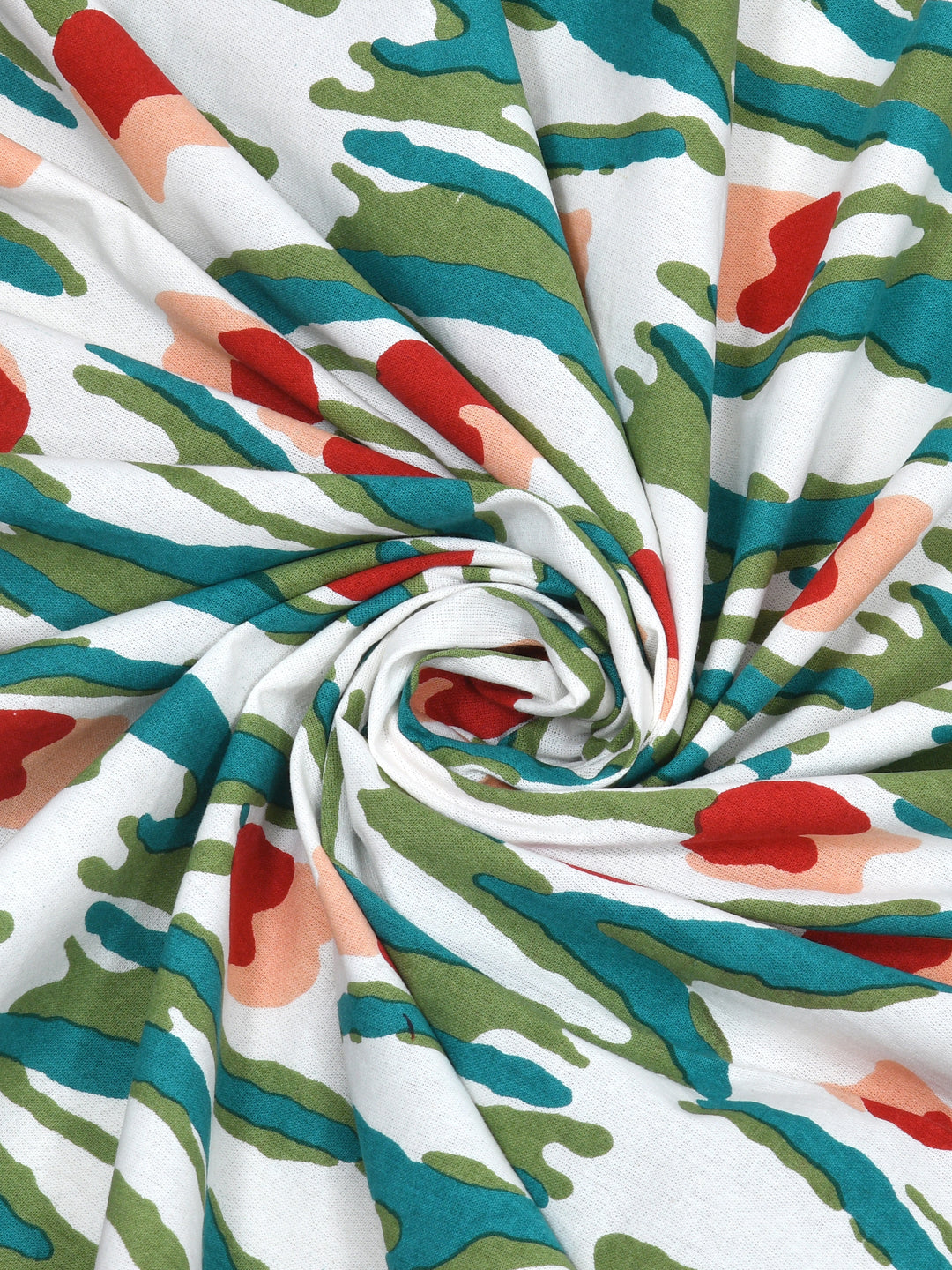 Floral Print Cotton Double King Bedsheet with 2 Pillow Covers