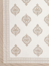 Extra Soft Percale Cotton Double King Handblock Print Bedsheet with 2 Pillow Covers