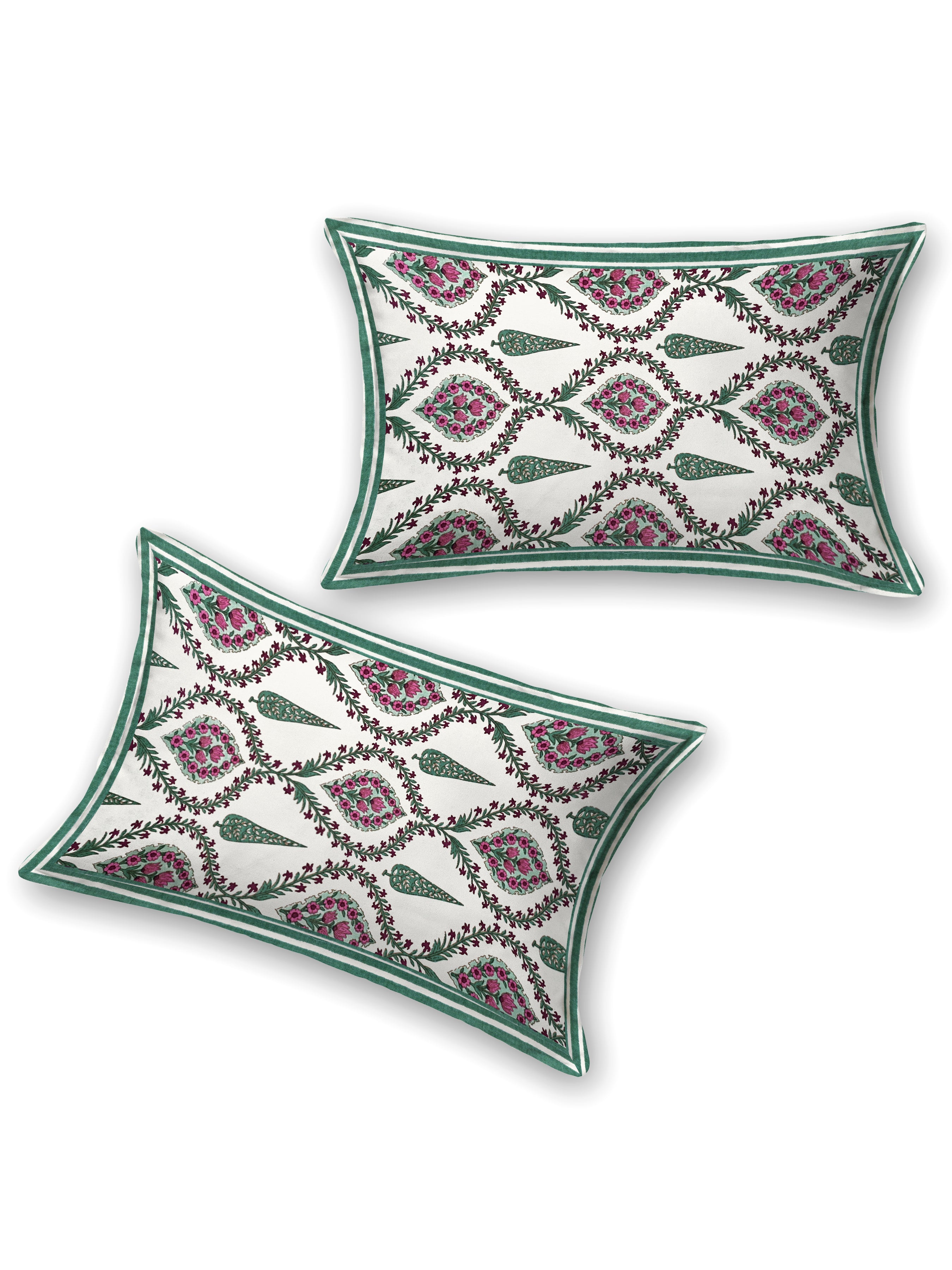 Diwali Gift Box | 1 Double Bedsheet, 1 Pair Door Hanging, 1 Metal Urli, 2 Laddoo Candles