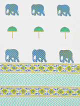 Extra Soft Percale Cotton Super King Handblock Print Bedsheet with 2 Pillow Covers