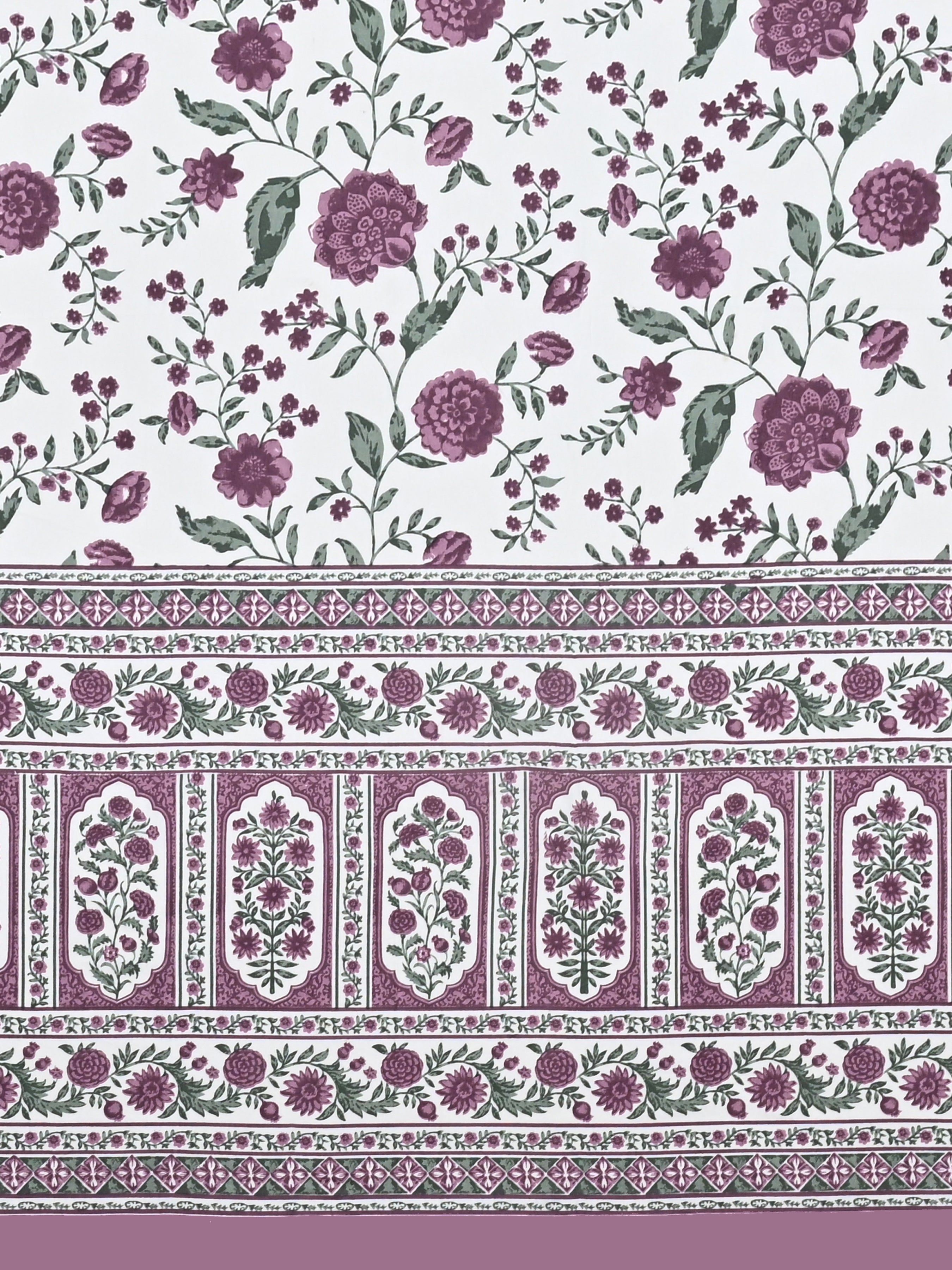 Cotton Printed Bedsheet with 2 Pillow Covers - (108 x 108 Inch)