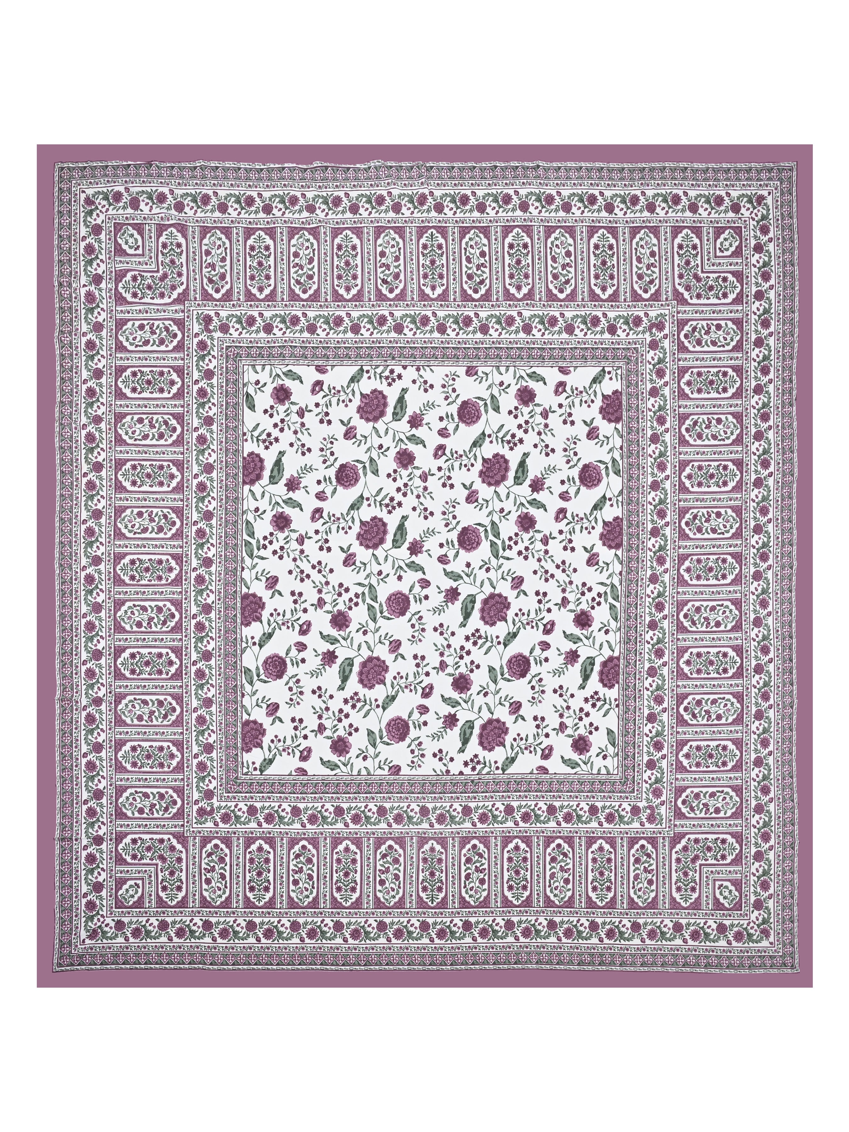Cotton Printed Bedsheet with 2 Pillow Covers - (108 x 108 Inch)