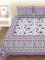 Cotton Printed Bedsheet with 2 Pillow Covers - (108 x 108 Inch)