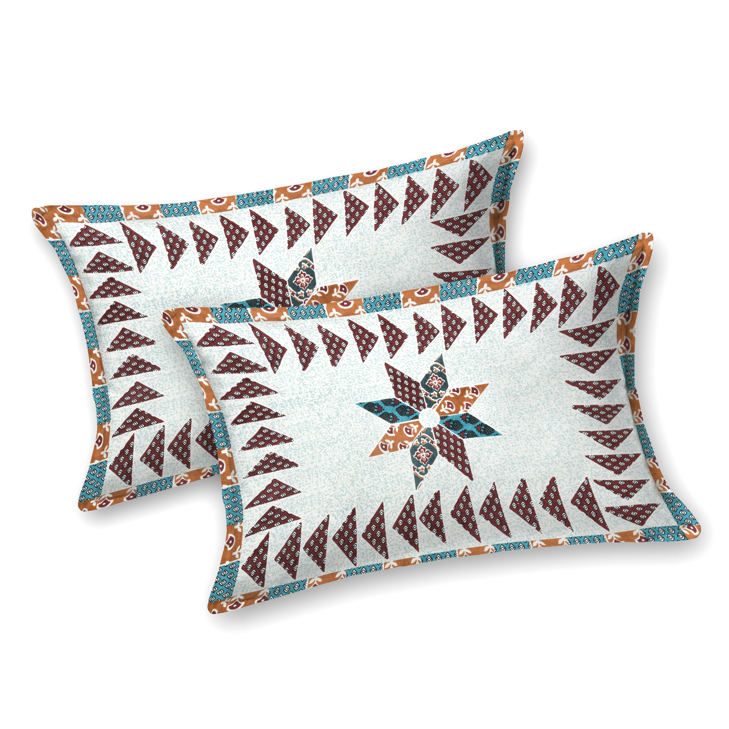 Rakhi Gift Box – Double Cotton Bedsheet, 2 Rakhi & 6 Beaded Coasters