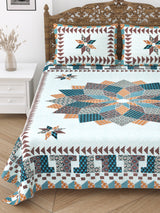 Rakhi Gift Box – Double Cotton Bedsheet, 2 Rakhi & 6 Beaded Coasters