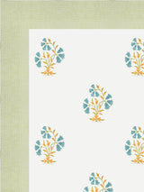 Extra Soft Percale Cotton Super King Handblock Print Bedsheet with 2 Pillow Covers + 1 Sham Pillow Cover
