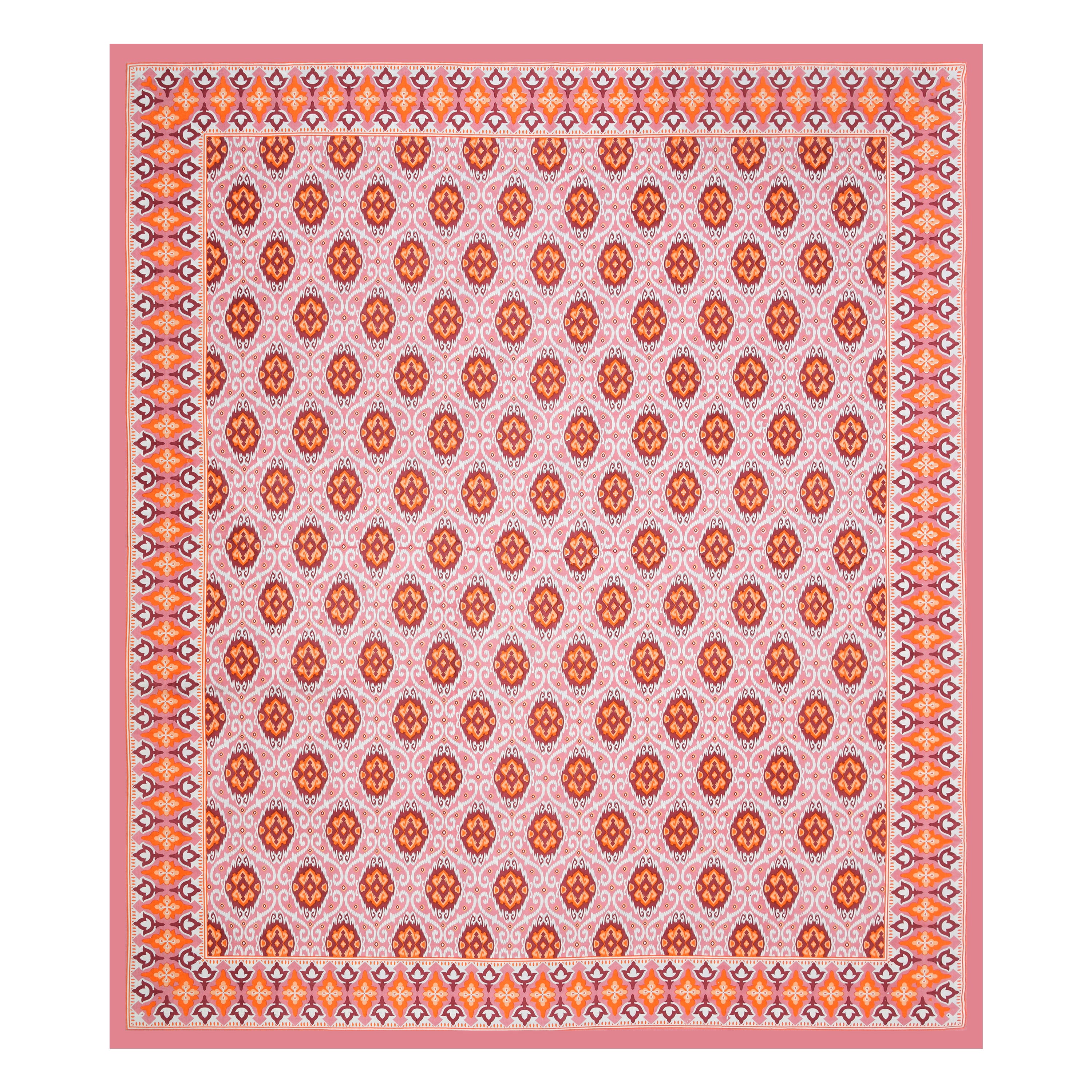 Floral Print Cotton Double King Bedsheet with 2 Pillow Covers