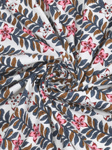 Floral Print Cotton Double King Bedsheet with 2 Pillow Covers