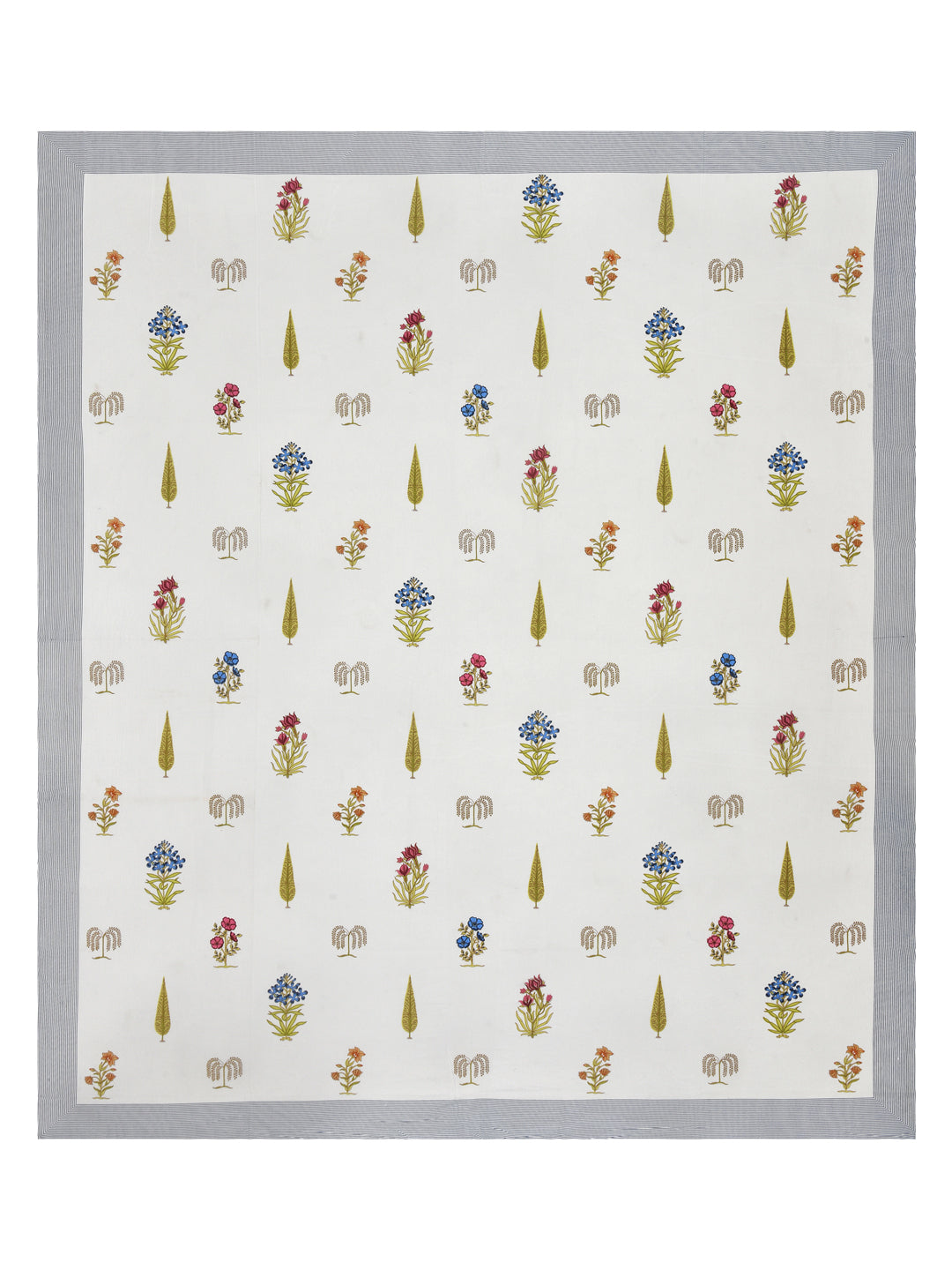 Floral Print Cotton Double King Bedsheet with 2 Pillow Covers