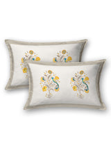 Handblock Print Super King Bedsheet in Extra Soft Percale Cotton with 2 Pillow covers