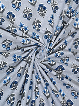 Floral Print Cotton Double King Bedsheet with 2 Pillow Covers
