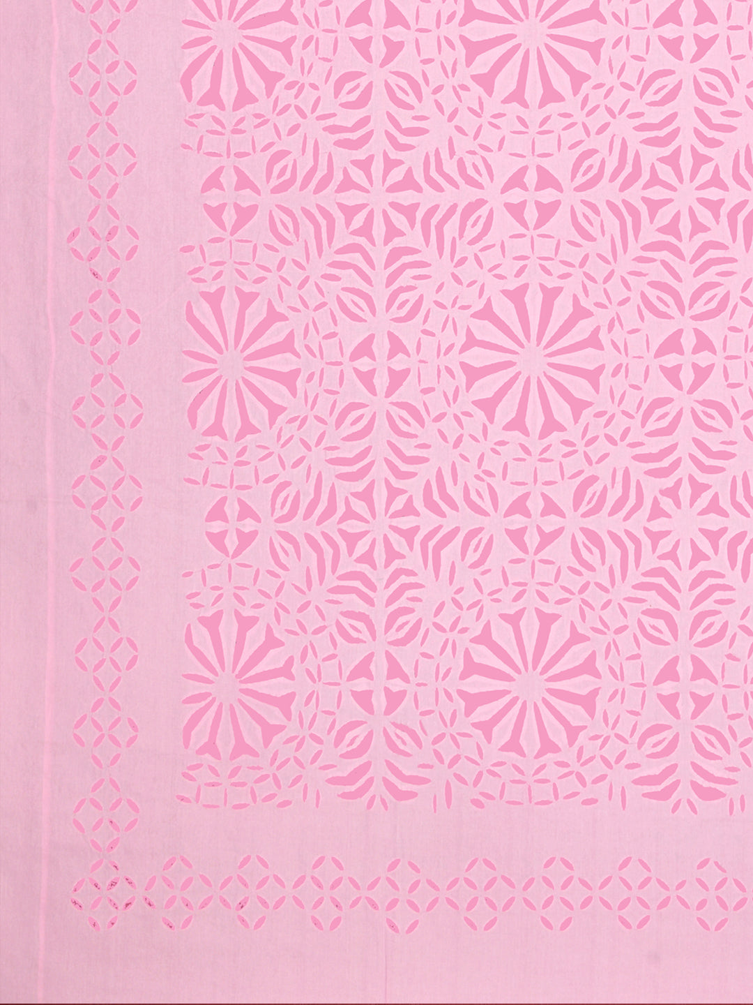 Applique cut work cotton  Bedcover with 2 Pillow Covers