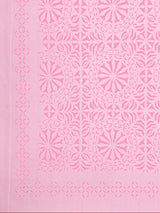 Applique cut work cotton  Bedcover with 2 Pillow Covers