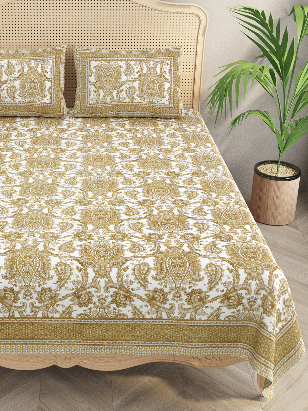 Double King Bedsheet with 2 Pillow Covers
