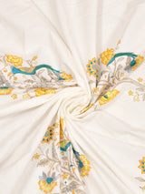 Handblock Print Super King Bedsheet in Extra Soft Percale Cotton with 2 Pillow covers