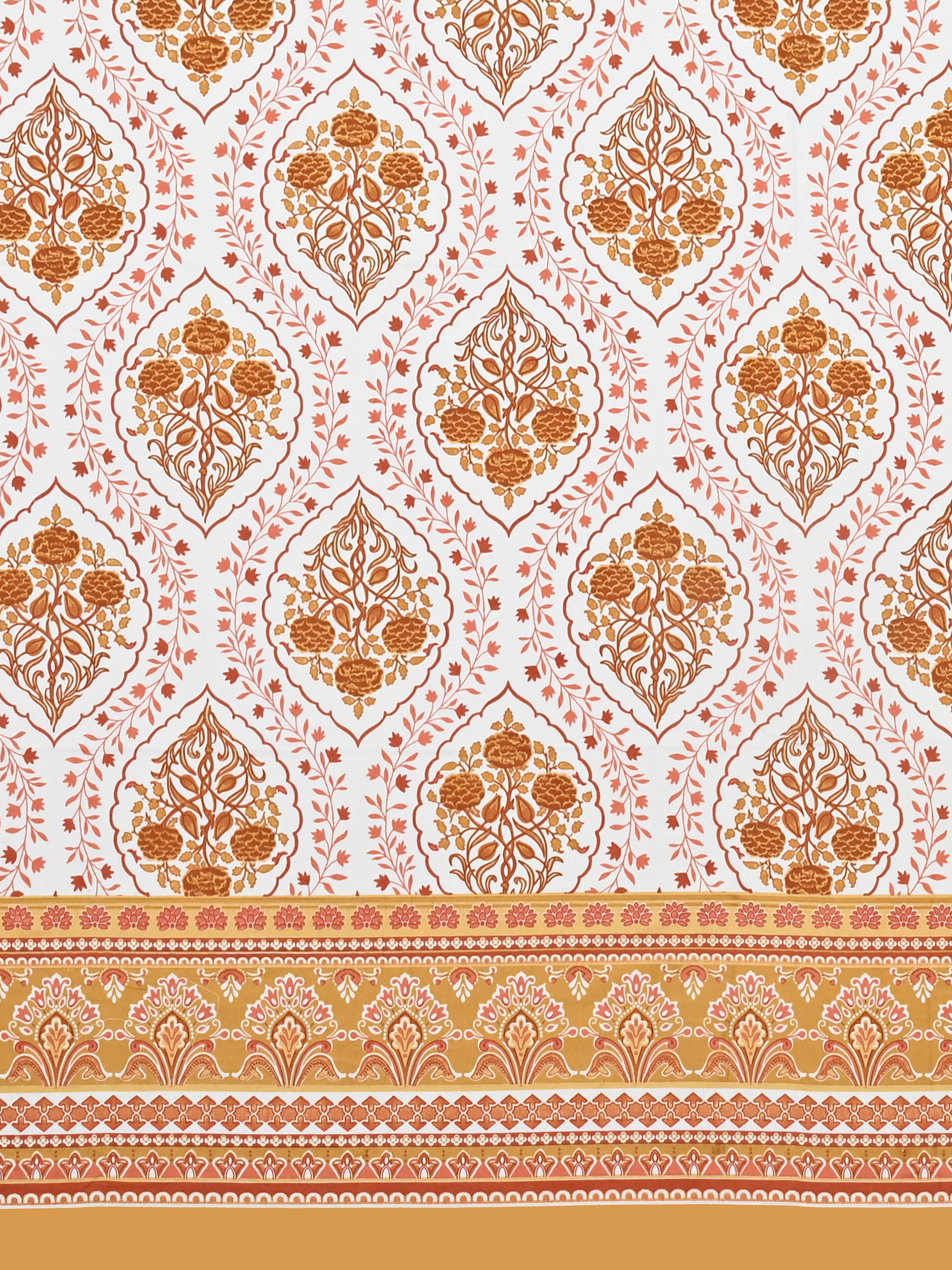 Cotton Printed Bedsheet with 2 Pillow Covers - (108 x 108 Inch)