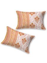 Cotton Printed Bedsheet with 2 Pillow Covers - (108 x 108 Inch)