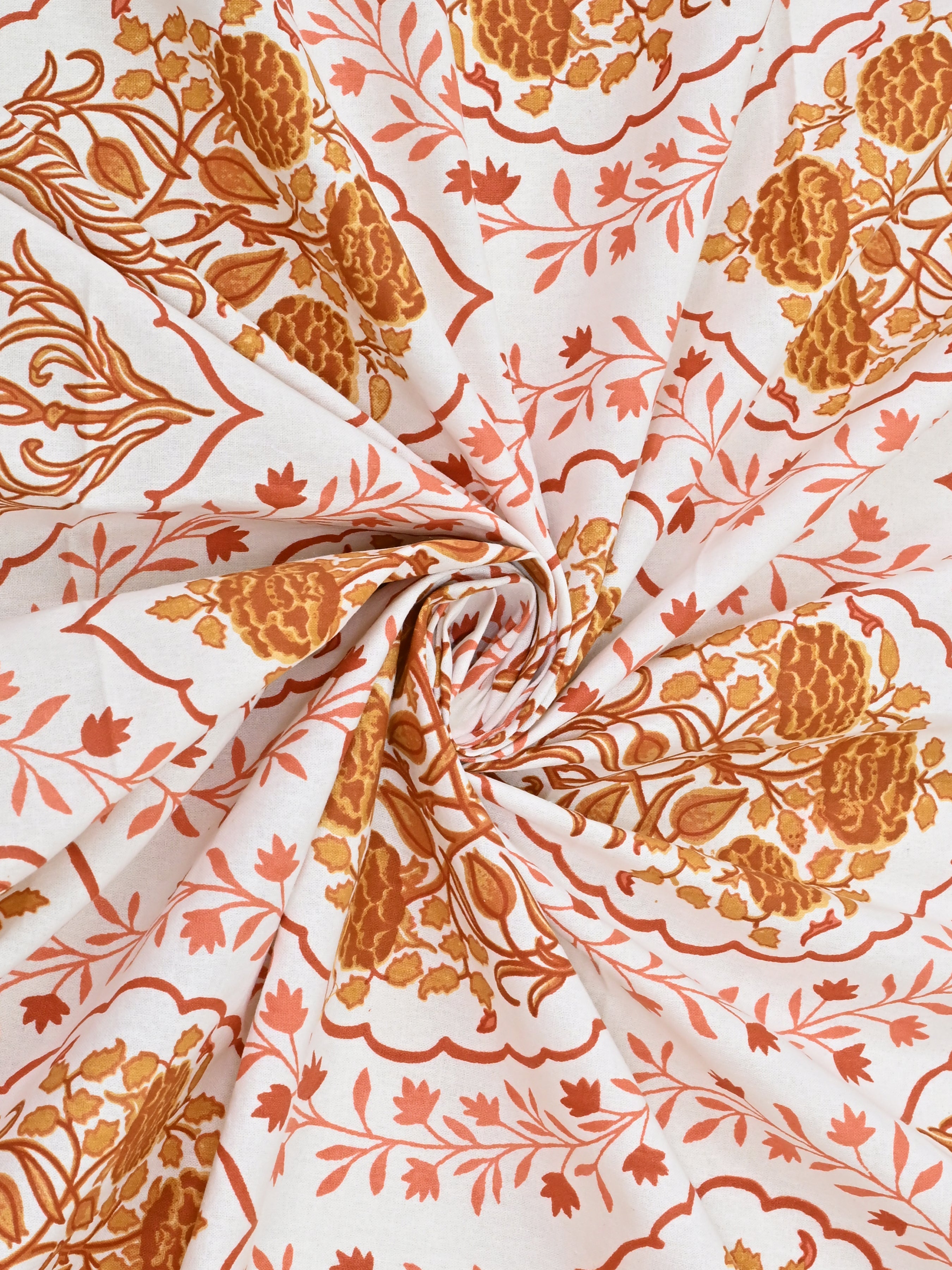 Cotton Printed Bedsheet with 2 Pillow Covers - (108 x 108 Inch)