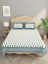 Diwali Gift Box | 1 Double Bedsheet, 1 Pair Door Hanging, 1 Metal Urli, 2 Laddoo Candles