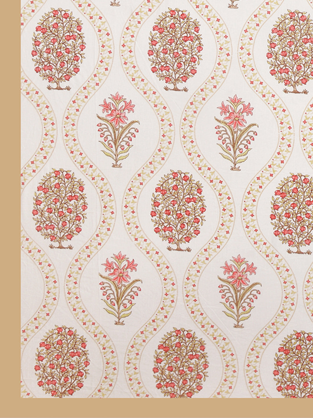 Extra Soft Percale Cotton Double King Floral Print Bedsheet with 2 Pillow Covers