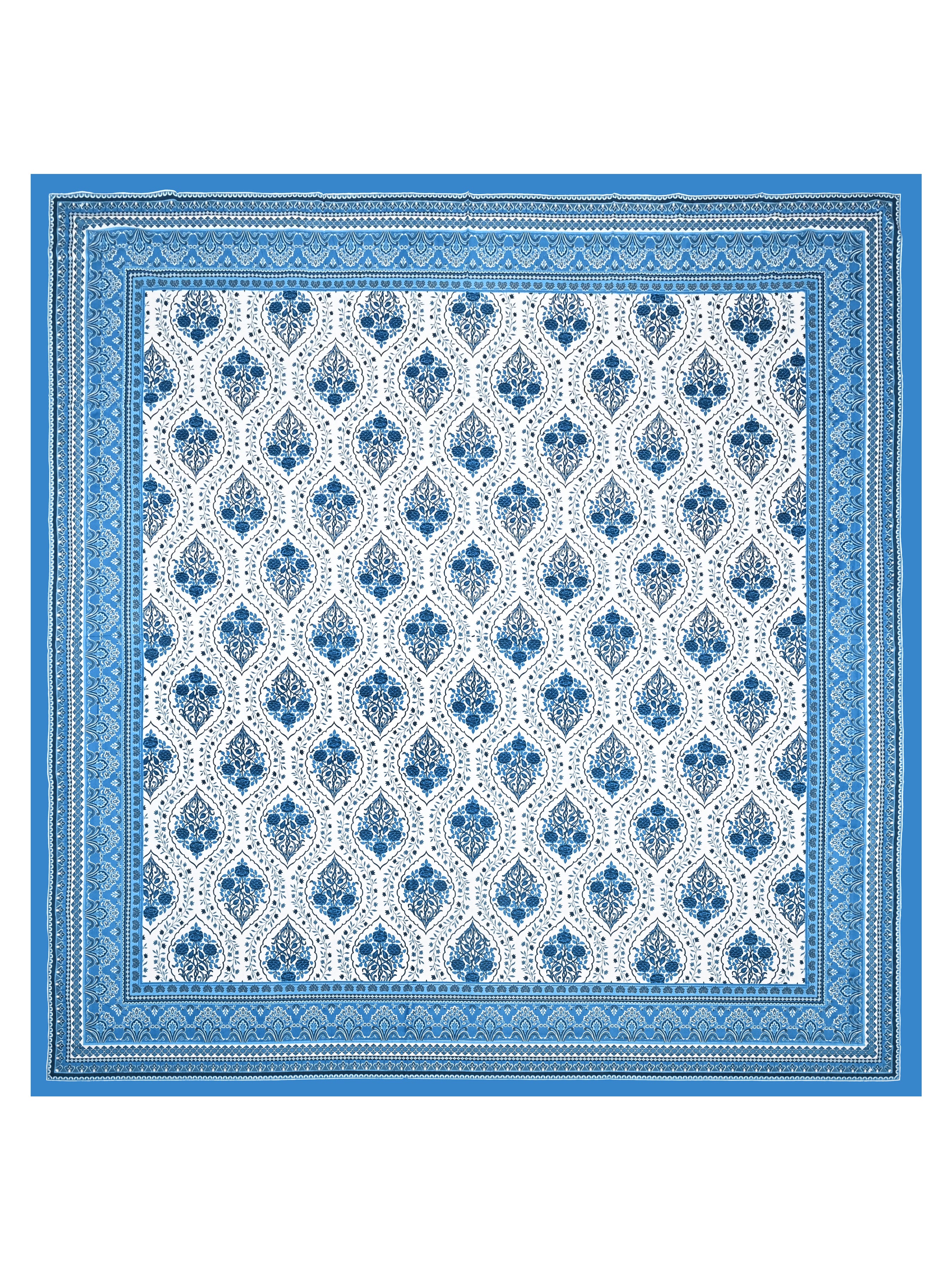 Cotton Printed Bedsheet with 2 Pillow Covers - (108 x 108 Inch)