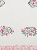 Quilted Floral Printed Reversible Bedcover with 2 Pillow Covers