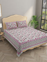 Double King Bedsheet with 2 Pillow Covers