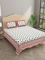 Diwali Gift Box | 1 Double Bedsheet, 1 Pair Door Hanging, 1 Metal Urli, 2 Laddoo Candles