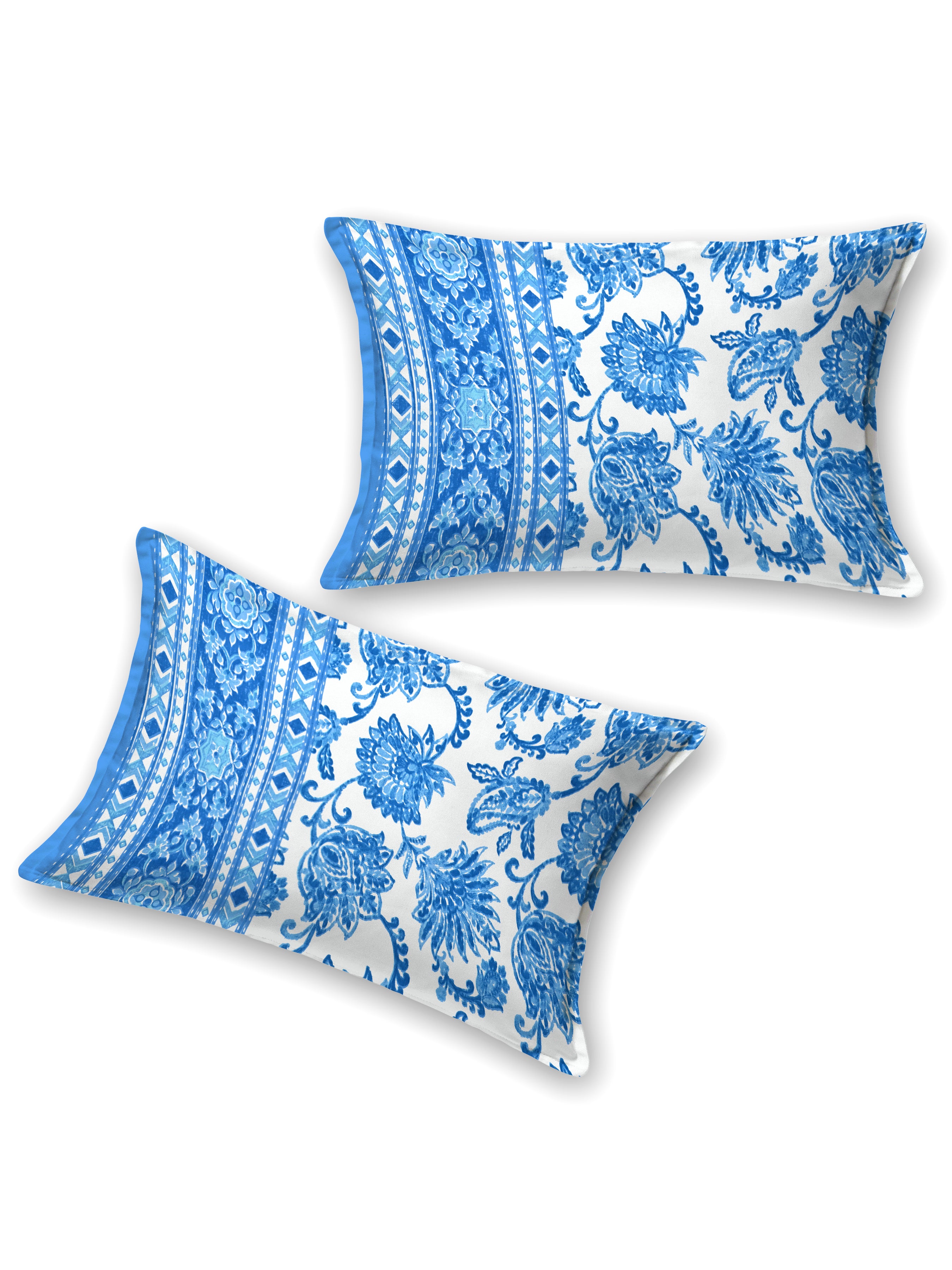 Cotton Printed Bedsheet with 2 Pillow Covers - (108 x 108 Inch)