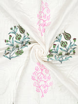 Quilted Floral Printed Reversible Bedcover with 2 Pillow Covers