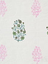 Quilted Floral Printed Reversible Bedcover with 2 Pillow Covers