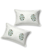 Quilted Floral Printed Reversible Bedcover with 2 Pillow Covers
