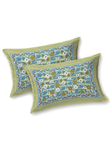 Floral Print Cotton Double King Bedsheet with 2 Pillow Covers