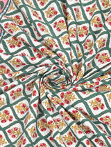 Diwali Gift Box | 1 Double Bedsheet, 1 Pair Door Hanging, 1 Metal Urli, 2 Laddoo Candles