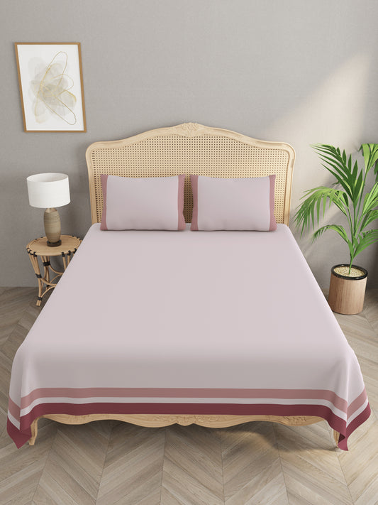 Double King 300 TC Bedsheet with 2 Pillow Covers