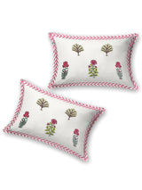 Floral Print Cotton Double King Bedsheet with 2 Pillow Covers