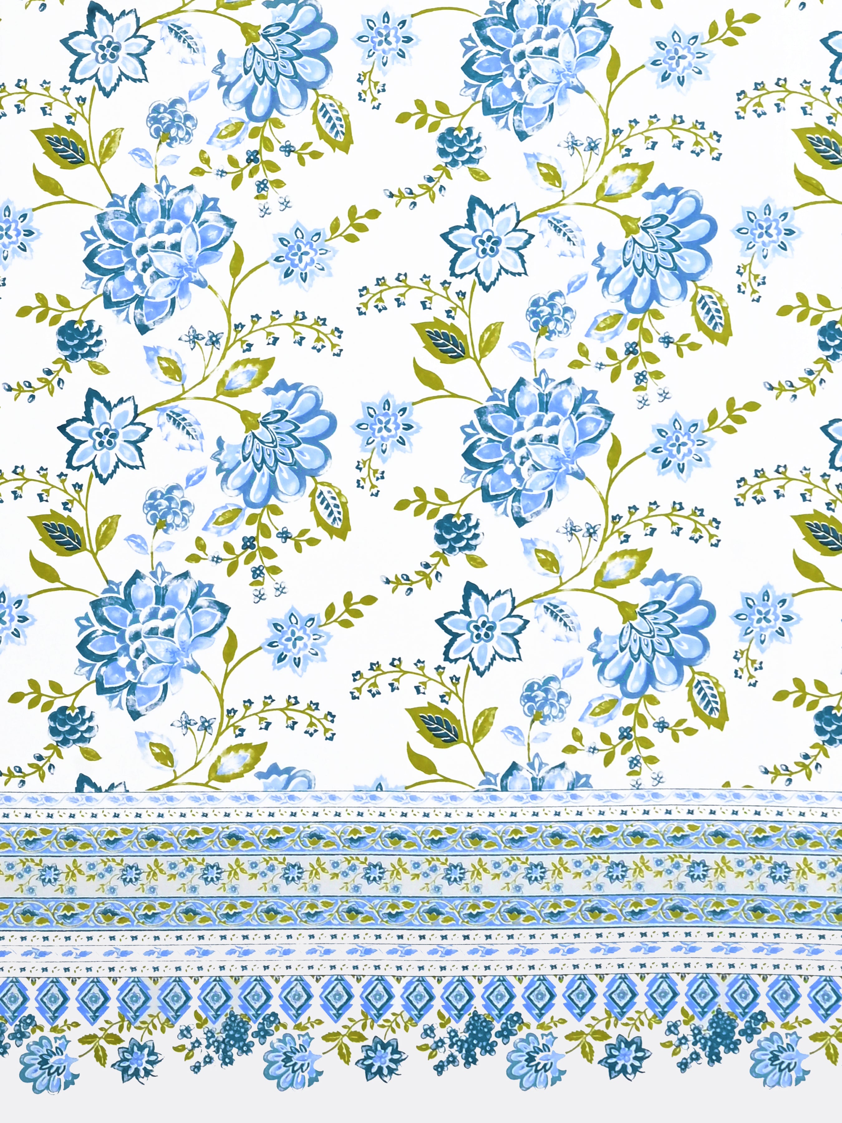 Cotton Printed Bedsheet with 2 Pillow Covers - (108 x 108 Inch)