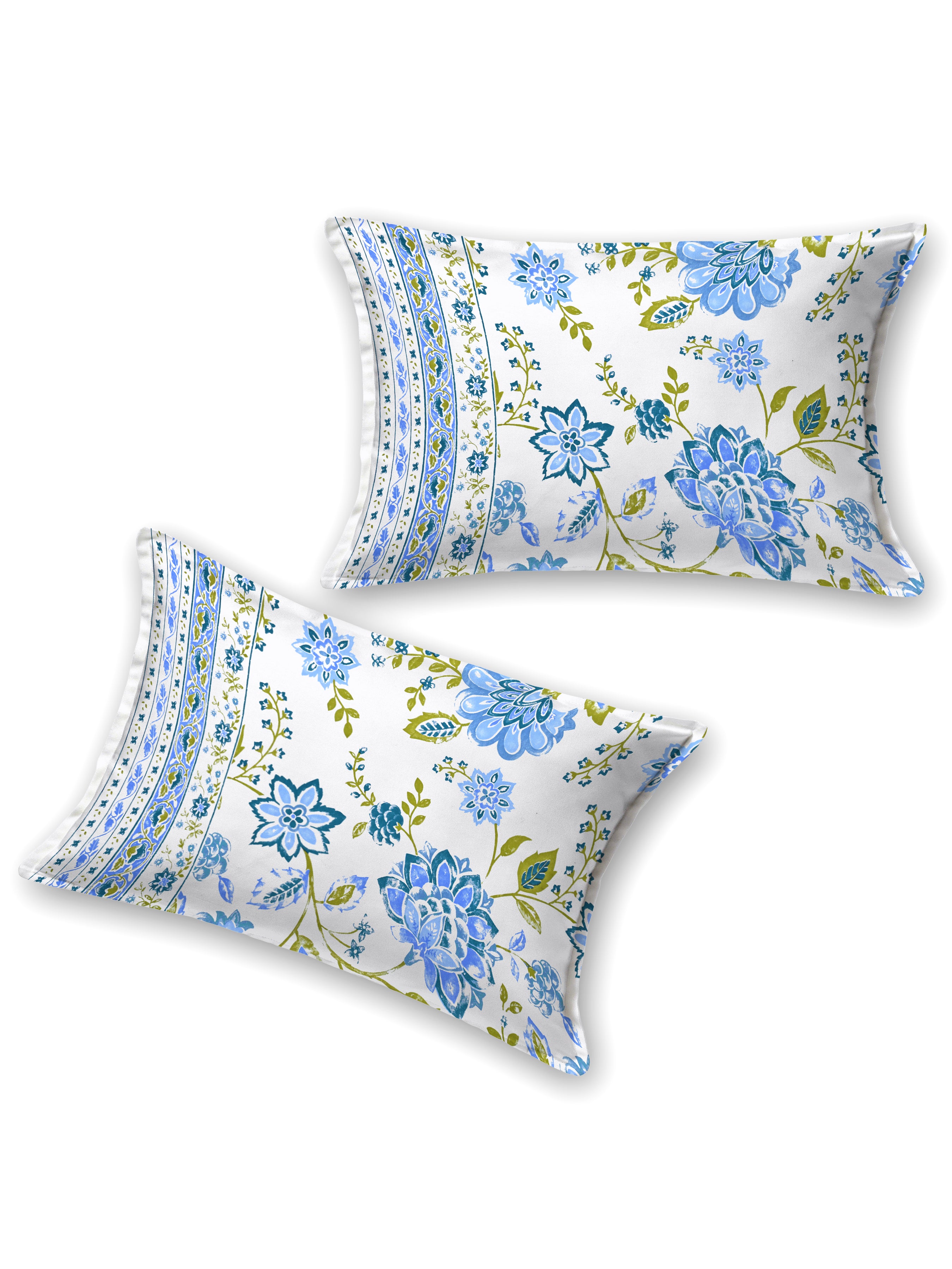 Cotton Printed Bedsheet with 2 Pillow Covers - (108 x 108 Inch)