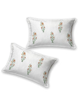 Quilted Floral Printed Reversible Bedcover with 2 Pillow Covers