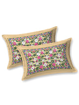 Floral Print Cotton Double King Bedsheet with 2 Pillow Covers