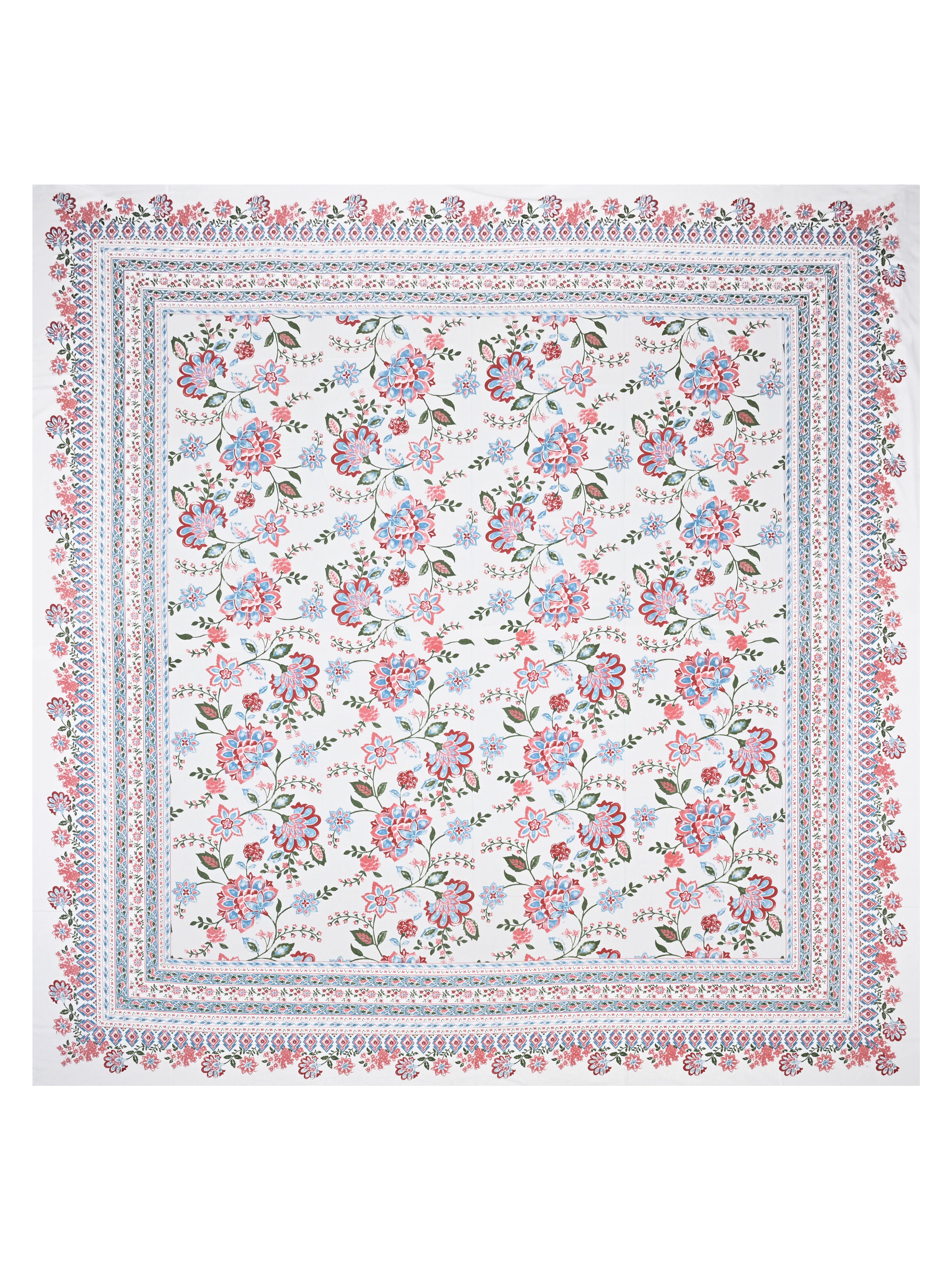Cotton Printed Bedsheet with 2 Pillow Covers - (108 x 108 Inch)