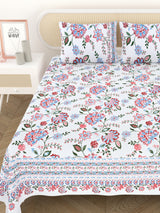 Cotton Printed Bedsheet with 2 Pillow Covers - (108 x 108 Inch)