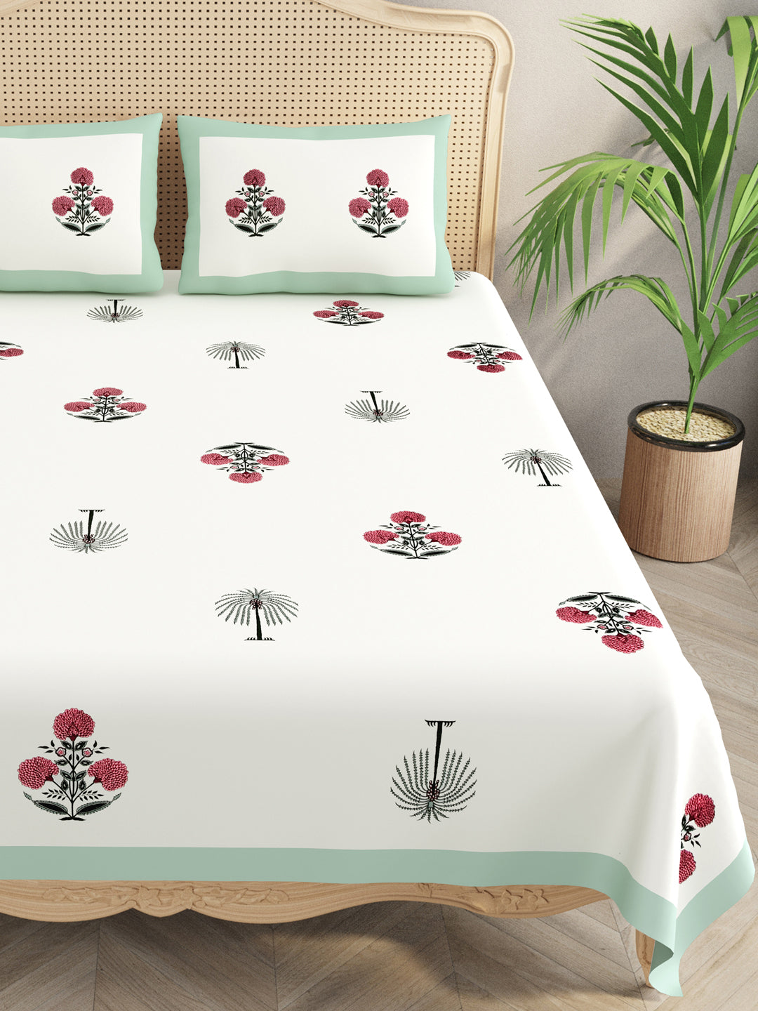Double King Bedsheet with 2 Pillow Covers
