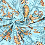 Floral Print Cotton Double King Bedsheet with 2 Pillow Covers