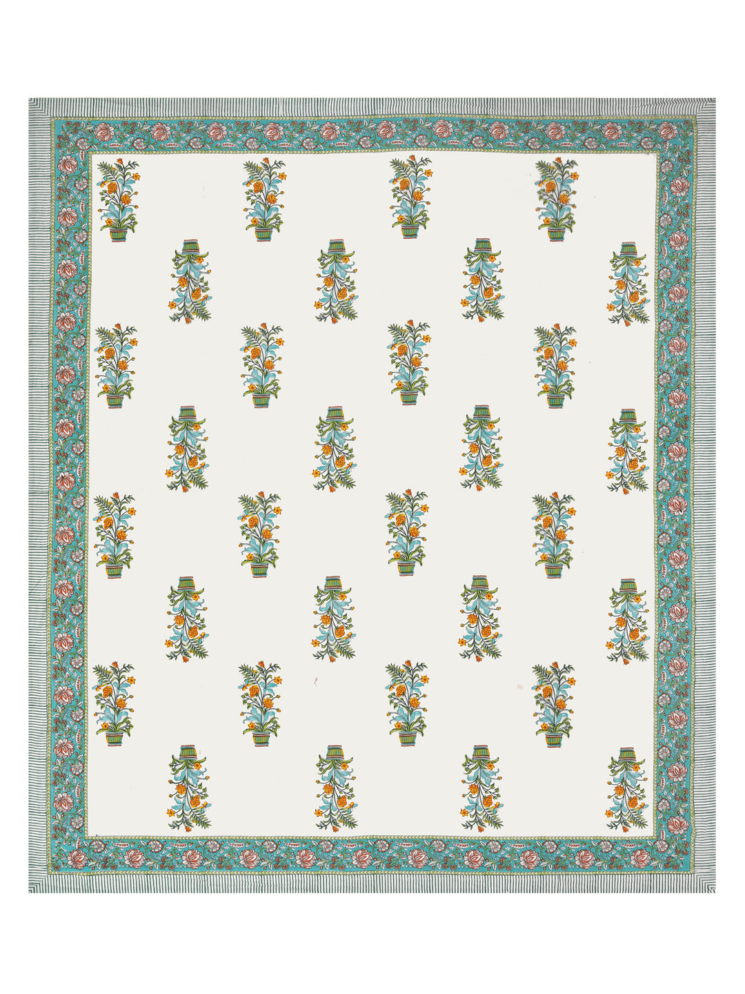 Floral Print Cotton Double King Bedsheet with 2 Pillow Covers