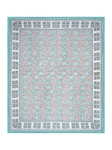 Floral Print Cotton Double King Bedsheet with 2 Pillow Covers