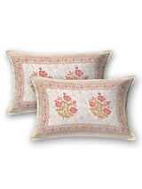 Extra Soft Percale Cotton Double King Floral Print Bedsheet with 2 Pillow Covers
